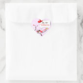 Sticker Cœur Cute Rose Brown & Rouge Valentines Inséparables (Sac)