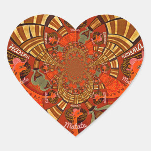 Sticker Cœur Cute unique Giraffe Animal Hakuna Matata Design