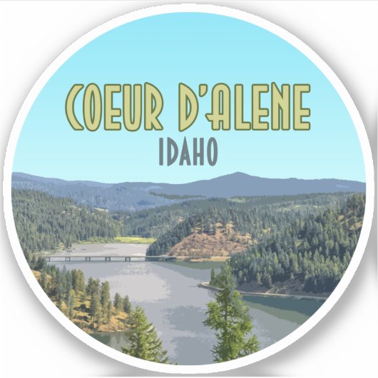 Sticker Coeur d’Alene Idaho Souvenir (Devant)