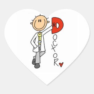 Sticker Cœur D est pour Docteur