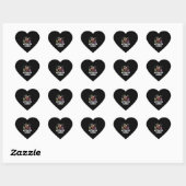 Sticker Cœur Dabbing Nutcracker Cousin Squad drôle Matching (Feuille)