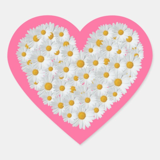 Sticker Cœur Daisy Heart (Devant)