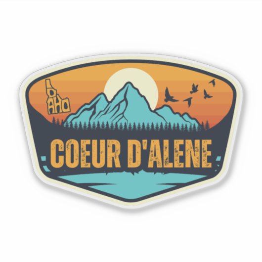Sticker Coeur d'Alene, Idaho (Devant)