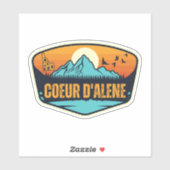 Sticker Coeur d'Alene, Idaho (Feuille)
