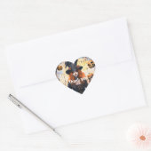 Sticker Cœur Dame de Steampunk avec Merci (Enveloppe)