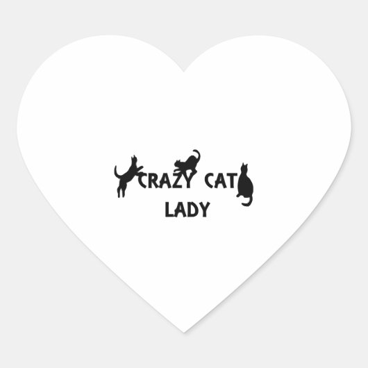 Sticker Cœur Dame du Crazy Cat (Devant)