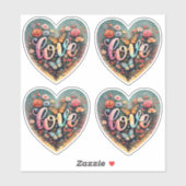 Sticker Coeur d'amour (Feuille)