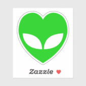 Sticker Coeur d'amour Alien (Feuille)