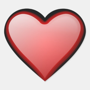Sticker coeur d'amour brillant