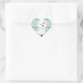 Sticker Coeur d'amour chiot (Sac)