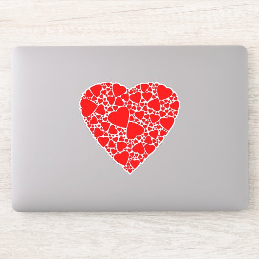 Sticker Coeur d'amour rouge (Ordinateur)