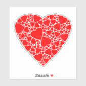 Sticker Coeur d'amour rouge (Feuille)