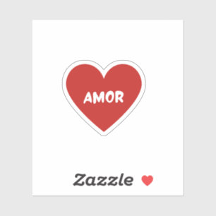 Sticker Cœur d'amour rouge