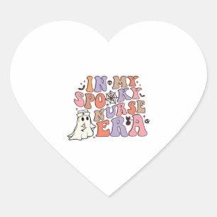Sticker Cœur Dans Mon Infirmière Éffrayante Era NICU Halloween