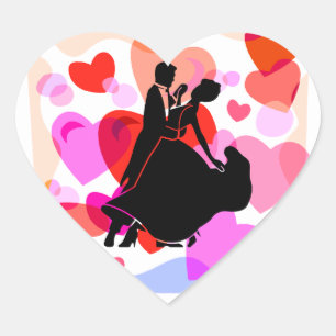 Sticker Cœur Danse