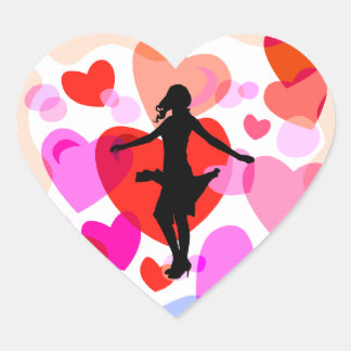 Sticker Cœur danse
