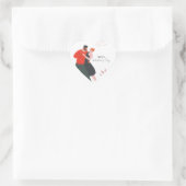 Sticker Cœur Danse Figure Saint-Valentin (Sac)