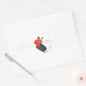 Sticker Cœur Danse Figure Saint-Valentin (Enveloppe)