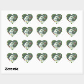 STICKER CŒUR DAPPLE GRAY DANS UN SEUL CHEVAL OUVERT SLEIGH, COL (Feuille)
