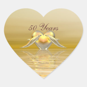 Sticker Cœur Dauphins et Coeur du Golden Anniversaire