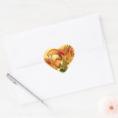 Sticker Cœur Daylilies - Hemerocallis (Enveloppe)