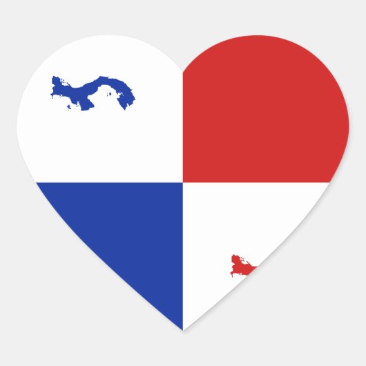 Sticker Coeur de bannière Panama (Devant)