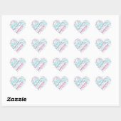 Sticker Coeur de bienvenue (plusieurs langues) (Feuille)