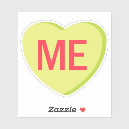 Sticker Cœur de bonbon - MOI (Feuille)