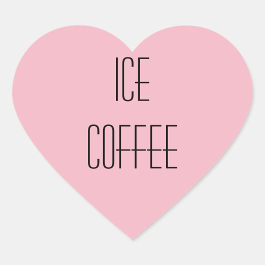 Sticker Coeur de café glace (Devant)