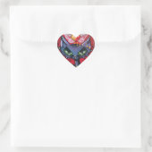 STICKER coeur de chat (Sac)