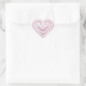 Sticker Coeur de dentelle rose (Sac)