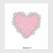 Sticker Coeur de fil barbelé explicite (Feuille)