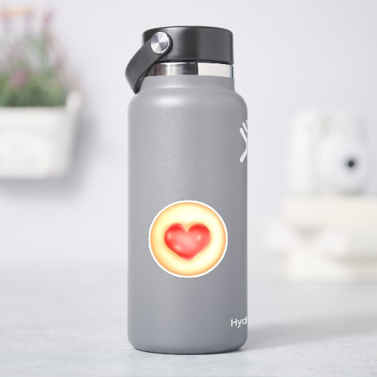 Sticker Coeur de fraise classique Empreinte numérique Cook (HydroFlask)