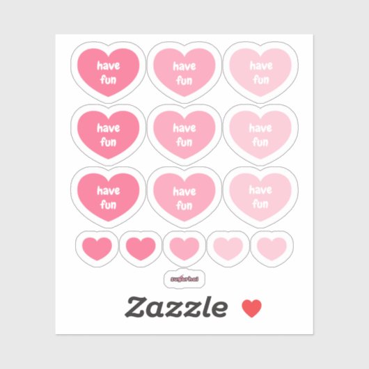 Sticker Coeur de Kawaii (Feuille)