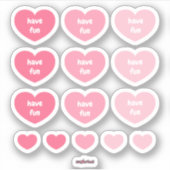 Sticker Coeur de Kawaii (Devant)