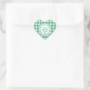 Sticker Cœur De la cuisine de NOM avec amour Vérification verte
