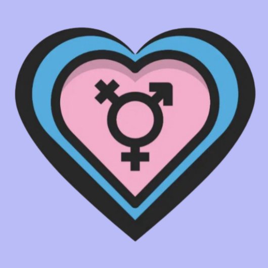 Sticker Coeur de la Trans Pride