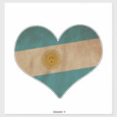 Sticker Coeur de l'Argentine (Feuille)