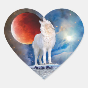 Sticker Coeur de Lune pour Wolf Arctique et Red Ec
