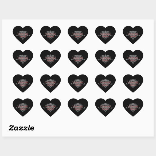 Sticker Coeur de Mariée Vampire (Feuille)