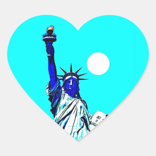 Sticker Coeur de New York Statue of Liberty Pop (Devant)