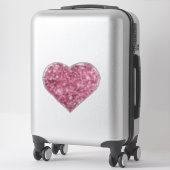 Sticker Coeur de Parties scintillant rose (Sur valise)