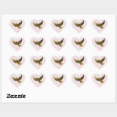 Sticker Coeur de Peace Dove (Feuille)