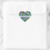 Sticker Coeur de Peinture Abstraite pour l'anniver (Sac)
