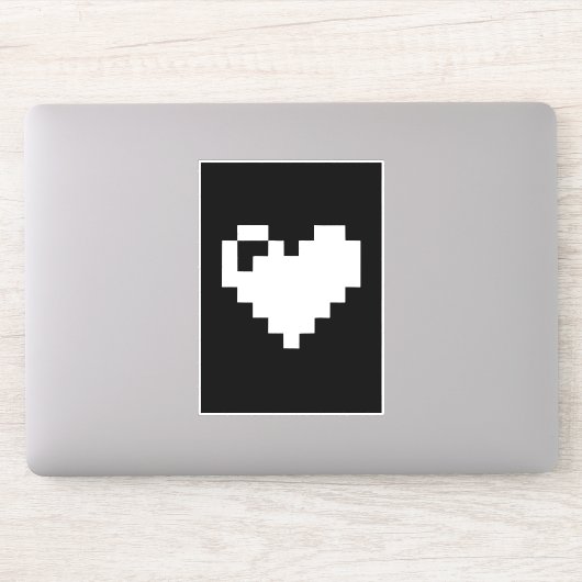 Sticker Coeur de pixel 8 bits (Ordinateur)