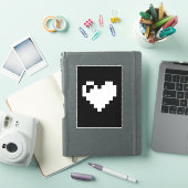 Sticker Coeur de pixel 8 bits (Couverture iPad)