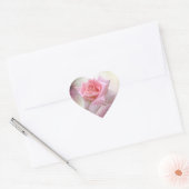 Sticker Coeur de rose rose parfait (Enveloppe)