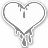 Sticker Coeur de séchage personnalisable (Devant)