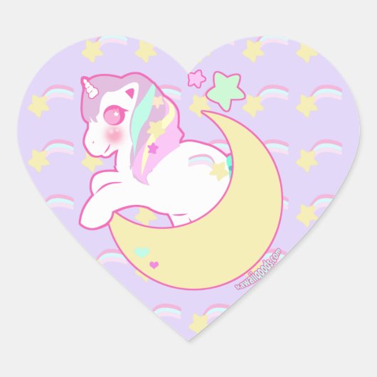 Sticker Coeur de Sweetie Dreams Unicorn (Devant)