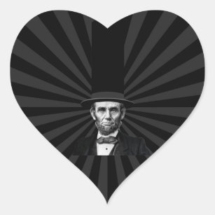 Sticker Cœur Déclaration de mode présidentielle Abraham Lincoln